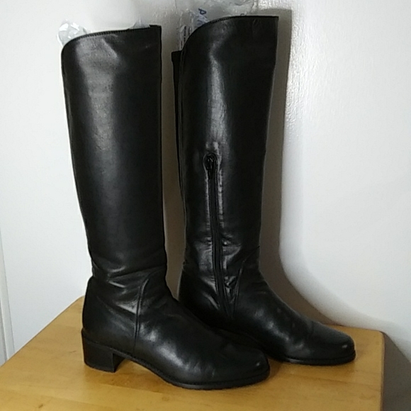 Stuart Weitzman Ville Pentagon knee high leather boots. Size 6M - Picture 1 of 16